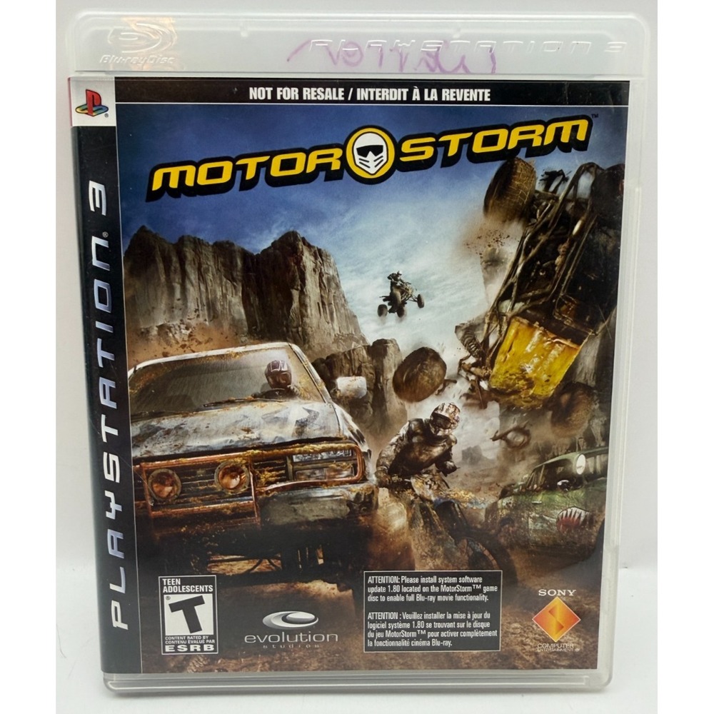 MotorStorm Sony PlayStation 3 PS3 Complete In Box CIB With Manual Video Game